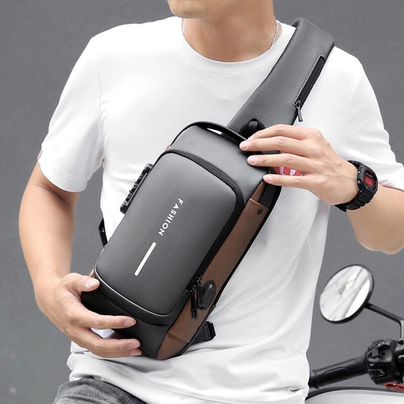 Anti-Theft Backpack with Senha USB Slim Bag 