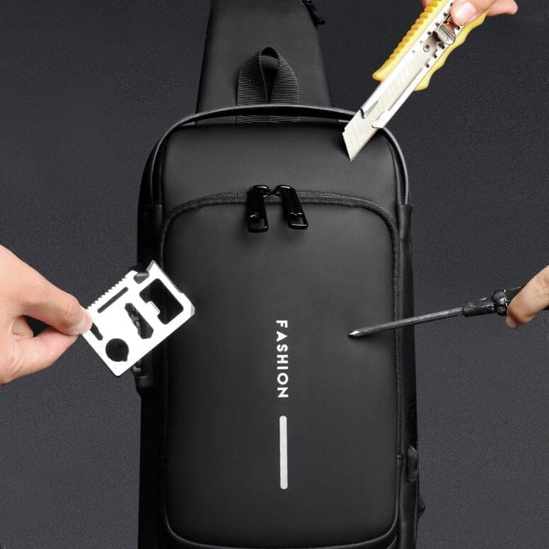 Anti-Theft Backpack with Senha USB Slim Bag 